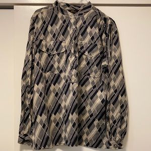 LL Bean 100% silk blouse- like new !